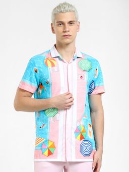Jack & Jones - Pink Pool Party Print Shirt