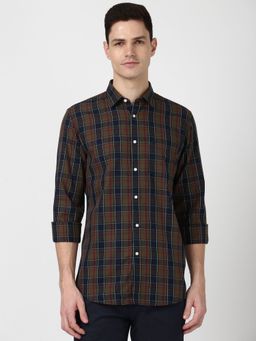 Peter England - Men Multi Slim Fit Check Shirt