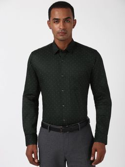 Peter England - Men Black Regular Fit Formal Shirt