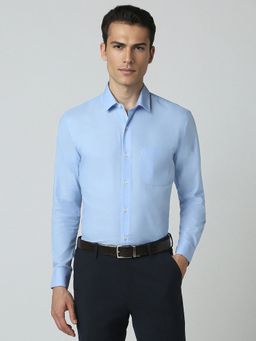 Peter England - Men Blue Regular Fit Formal Shirt