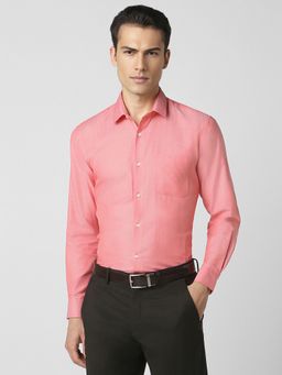 Peter England - Men Pink Regular Fit Formal Shirt