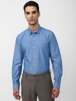 Peter England - Men Blue Slim Fit Full Sleeves Formal Shirt