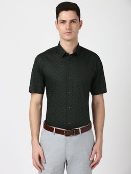 Peter England - Men Black Regular Fit Formal Shirt