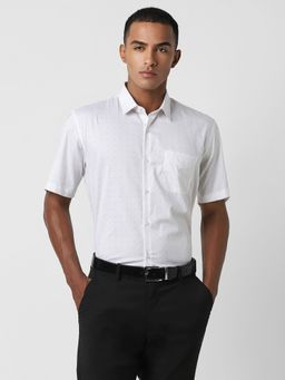 Peter England - Men White Regular Fit Formal Shirt