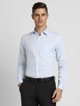 Peter England - Men Blue Regular Fit Full Sleeves Formal Shirt