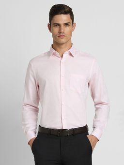 Peter England - Men Pink Regular Fit Full Sleeves Formal Shirt