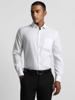 Peter England - Men White Slim Fit Full Sleeves Formal Shirt