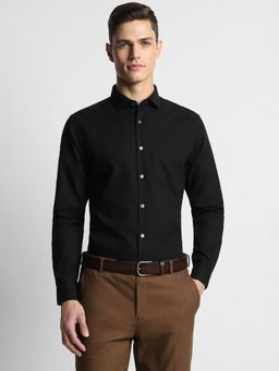 Peter England - Men Black Slim Fit Full Sleeves Formal Shirt