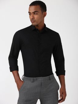 Peter England - Men Black Super Slim Fit Formal Shirt