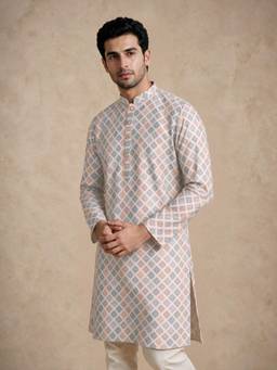 Manyavar - Blended Cotton Printed Kurtas for Men