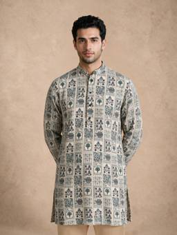 Manyavar - Blended Cotton Printed Kurtas for Men
