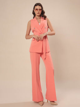 VOLCAPE - Peach Arabella Blazer & Pant (Set of 2)