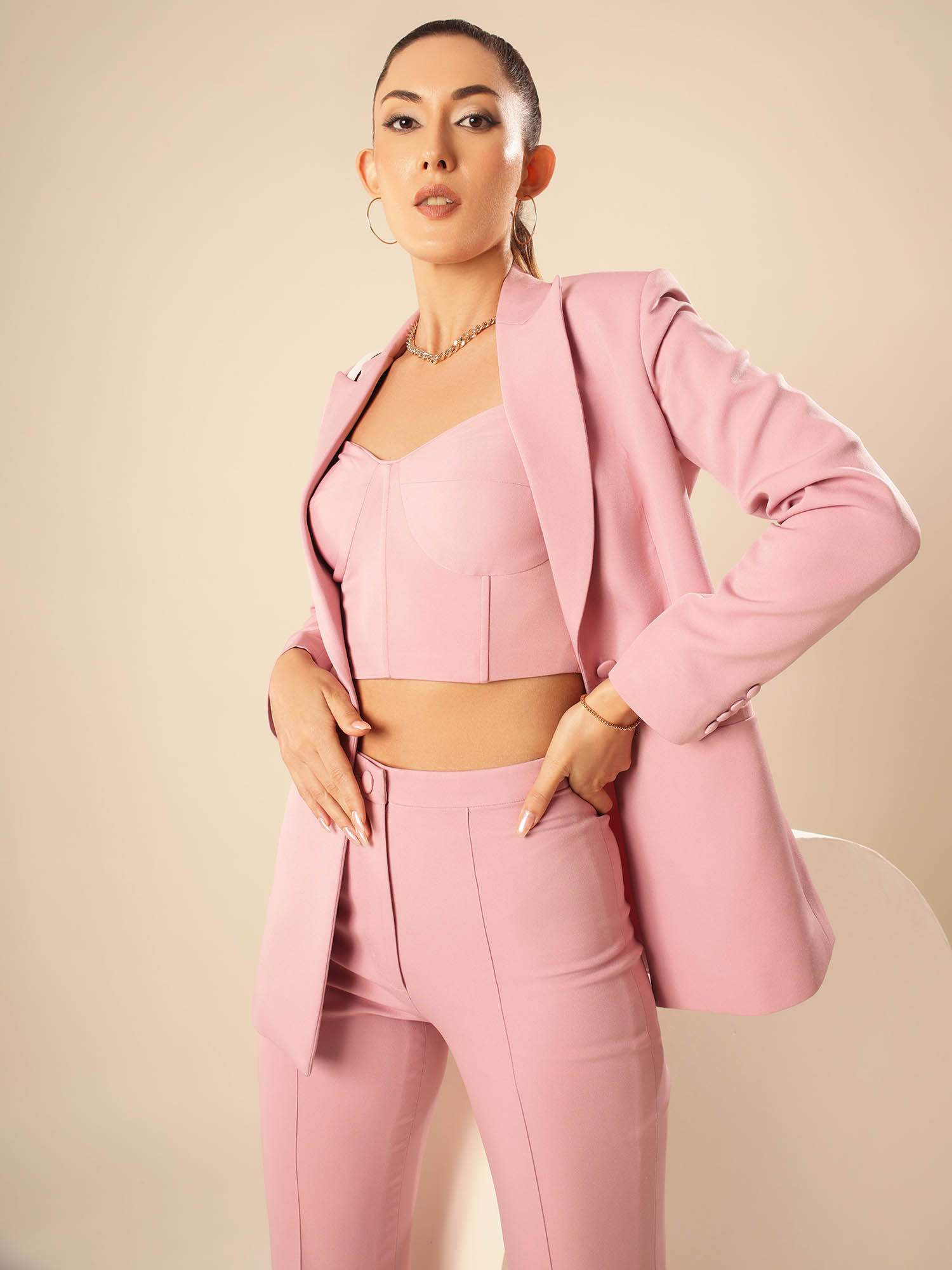 volcape Pink Pearl Blazer & Pant (Set of 2)-picture-36