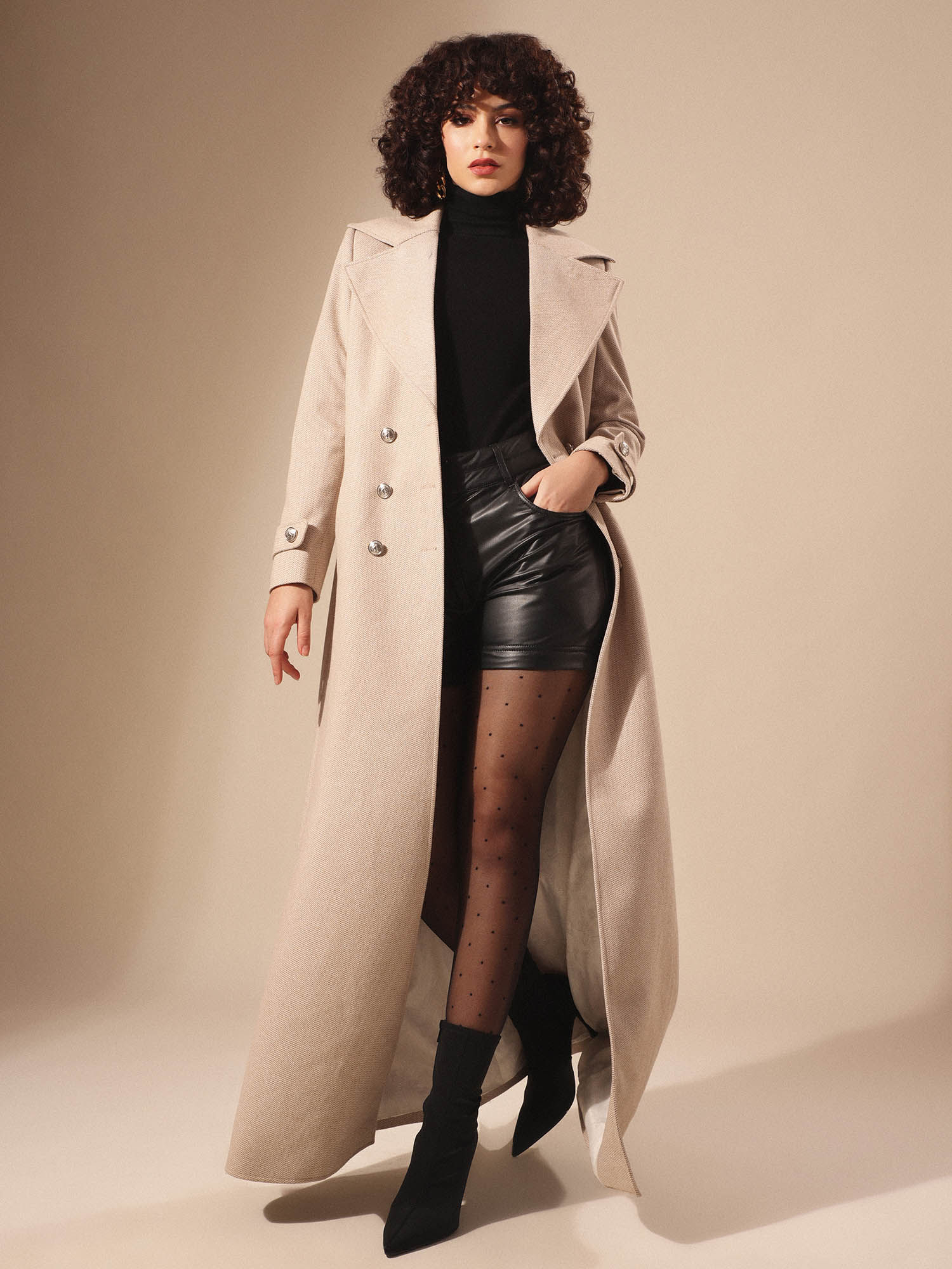 volcape Beige Athena Long Overcoat-picture-31