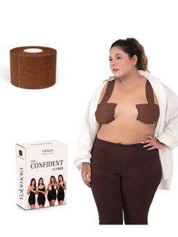 Velomora - Boob Tape Medical Bio Glue, Waterproof Lift for Backless Outfits Brown