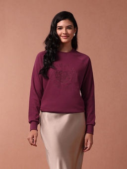 U.S. POLO ASSN. - Purple Full Sleeves Sweatshirt