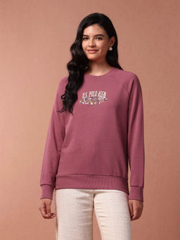 U.S. POLO ASSN. - Mauve Full Sleeves Sweatshirt