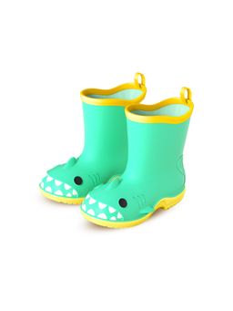 Little Surprise Box - Mint Green Shark Eva Rain Gumboots