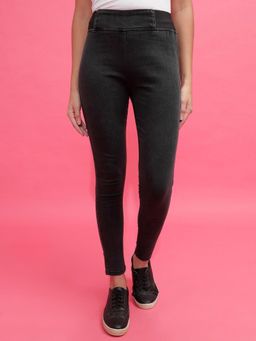 Freehand - Women Super Skinny Solid High-Rise Black Jeggings