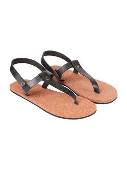 Planet Paaduks - Ara T-Strap Cork Waterproof Brown Sandals