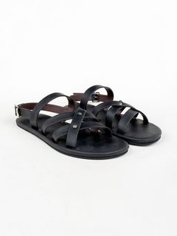 Planet Paaduks - Ray Crossover Vegan Leather Black Men Sandals