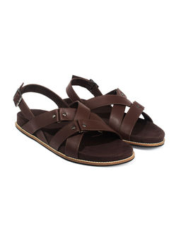 Planet Paaduks - Fox Crossover Vegan Leather Brown Men Sandals