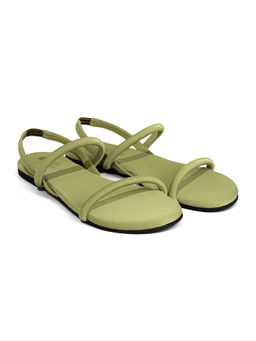Planet Paaduks - Lily Dual Strap Vegan Leather Green Women Sandals
