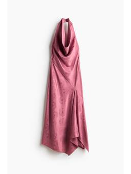 H&M - Women Pink Halterneck Satin Dress