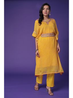 Zari Jaipur - Yellow Kurta and Pant (Set of 2)