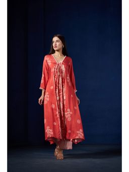 Sukruti Design - Orange Rust-Orange Kurta and Trouser (Set of 2)