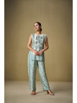 Sukruti Design - Green Ocean-Green Printed Co-Ord (Set of 2)