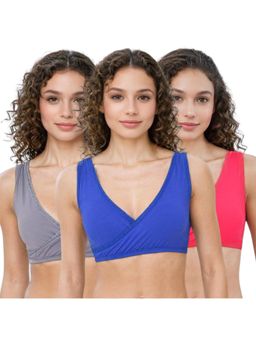 Adira - Medium Coverage Plunge Bra - Multi-Color (Pack of 3)