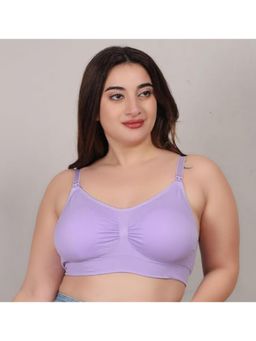 BRACHY - Removable Padded Full Coverage Maternity Breastfeeding Bra Lavender