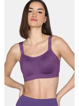 Zivame - Zelocity High Impact Quick Dry Sports Bra - Sunset Purple