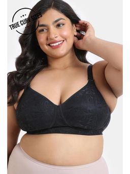 Zivame - True Curve Lightly Lined Padded Non Wired Full Coverage Spacer Bra - Anthracite