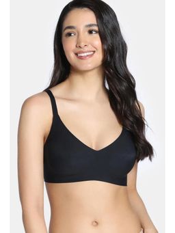 Zivame - Seamless Collective Padded Non Wired 3/4Th Coverage T-Shirt Bra - Black