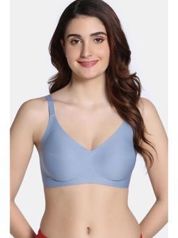 Zivame - Seamless Collective Padded Non Wired 3/4Th Coverage T-Shirt Bra - Blue
