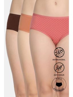 Zivame - Low Rise Full Coverage Hipster Panty - Multicolor (Pack of 3)