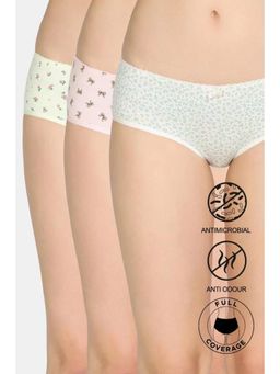 Zivame - Low Rise Full Coverage Hipster Panty - Multicolor (Pack of 3)