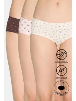 Zivame - Low Rise Full Coverage Hipster Panty - Multicolor (Pack of 3)