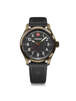 Wenger - Terragraph Black Dial 43Mm Men Analog Watch (01.0541.125) (M)