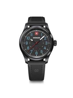 Wenger - Terragraph Black Dial 43Mm Men Analog Watch (01.0541.127) (M)