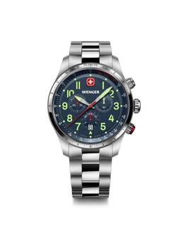 Wenger - Terragraph Chrono 43 Mm Blue Dial Men Watch (01.0543.112) (M)