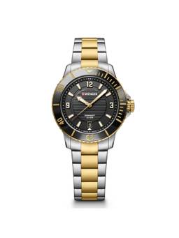 Wenger - Seaforce 35Mm Black Dial Women Analog Watch (01.0621.113) (M)