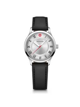 Wenger - City Classic 34 Mm Silver Dial Unisex Watch (01.1421.124) (M)