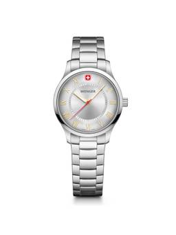 Wenger - City Classic 34 Mm Silver Dial Unisex Watch (01.1421.126) (M)