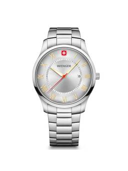 Wenger - City Classic 42 Mm Silver Dial Men Analog Watch (01.1441.136) (M)