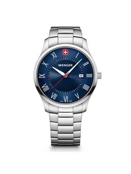 Wenger - City Classic 42 Mm Blue Dial Men Analog Watch (01.1441.137) (M)