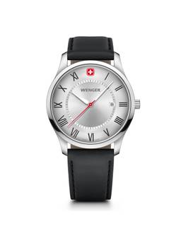 Wenger - City Classic 42Mm Silver Dial Men Analog Watch (01.1441.139) (M)