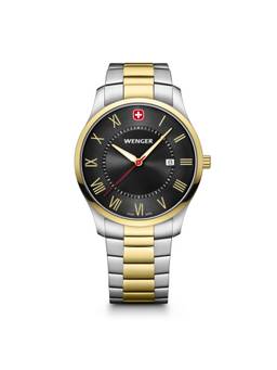 Wenger - City Classic 42 Mm Black Dial Men Analog Watch (01.1441.142) (M)